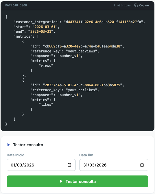 Teste a consulta e copie o payload